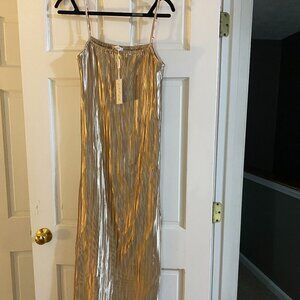 Petal and Pup - Liza Pleated Maxi Dress - Gold
